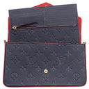 ルイヴィトン LOUIS VUITTON ポシェット フェリシー M64099 マリーヌ ルージュ モノグラムアンプラント チェーンウォレット ゴールド金具 紺 赤 チェーンショルダー