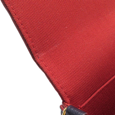 ルイヴィトン LOUIS VUITTON ポシェット フェリシー M64099 マリーヌ ルージュ モノグラムアンプラント チェーンウォレット ゴールド金具 紺 赤 チェーンショルダー