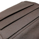 ルイヴィトン LOUIS VUITTON コンパクトジップ N61668 ダミエエベヌ ダミエキャンバス 二つ折り財布 ゴールド金具 茶