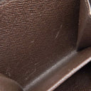 ルイヴィトン LOUIS VUITTON コンパクトジップ N61668 ダミエエベヌ ダミエキャンバス 二つ折り財布 ゴールド金具 茶