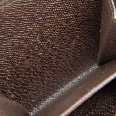 ルイヴィトン LOUIS VUITTON コンパクトジップ N61668 ダミエエベヌ ダミエキャンバス 二つ折り財布 ゴールド金具 茶