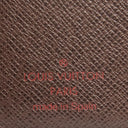 ルイヴィトン LOUIS VUITTON コンパクトジップ N61668 ダミエエベヌ ダミエキャンバス 二つ折り財布 ゴールド金具 茶