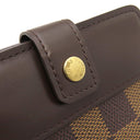 ルイヴィトン LOUIS VUITTON コンパクトジップ N61668 ダミエエベヌ ダミエキャンバス 二つ折り財布 ゴールド金具 茶