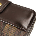 ルイヴィトン LOUIS VUITTON コンパクトジップ N61668 ダミエエベヌ ダミエキャンバス 二つ折り財布 ゴールド金具 茶