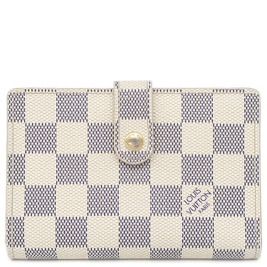 ルイヴィトン LOUIS VUITTON ポルトモネ ビエ ヴィエノワ N61676 ダミエアズール ダミエアズールキャンバス 二つ折り財布 ゴールド金具 がま口