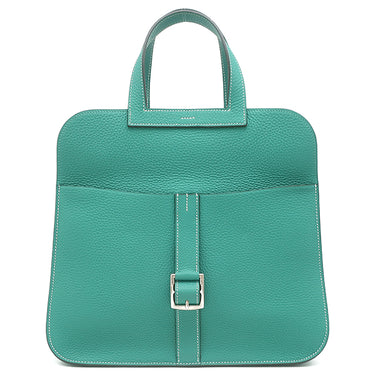 エルメス HERMES アルザン 31 ヴェールヴェローヌ トリヨンクレマンス 2WAYバッグ シルバー金具 エメラルドグリーン