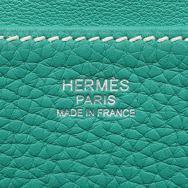 エルメス HERMES アルザン 31 ヴェールヴェローヌ トリヨンクレマンス 2WAYバッグ シルバー金具 エメラルドグリーン