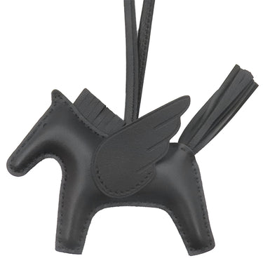 エルメス HERMES ロデオPM ペガサス ブラック アニョーミロ バッグチャーム 黒 単色 ソーブラック