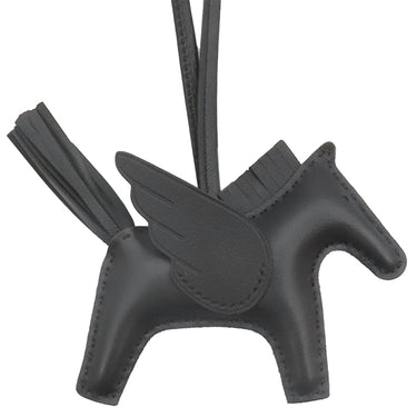 エルメス HERMES ロデオPM ペガサス ブラック アニョーミロ バッグチャーム 黒 単色 ソーブラック