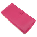 サンローラン SAINT LAURENT LIGNE Y 314991 ピンク レザー 長財布 ゴールド金具 Yライン ラウンドファスナー