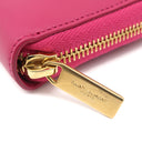 サンローラン SAINT LAURENT LIGNE Y 314991 ピンク レザー 長財布 ゴールド金具 Yライン ラウンドファスナー