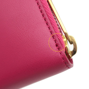 サンローラン SAINT LAURENT LIGNE Y 314991 ピンク レザー 長財布 ゴールド金具 Yライン ラウンドファスナー