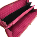 サンローラン SAINT LAURENT LIGNE Y 314991 ピンク レザー 長財布 ゴールド金具 Yライン ラウンドファスナー