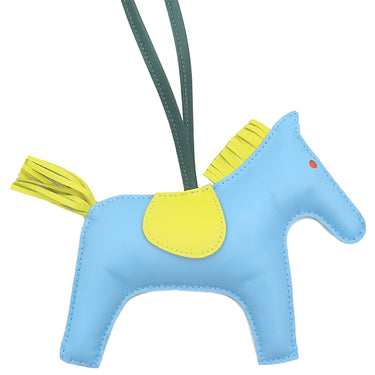 エルメス HERMES ロデオGM セレスト×ライム×マカライト アニョーミロ バッグチャーム 水色 緑 黄色