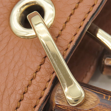 グッチ GUCCI バンブーショッパー 336032 ブラウン レザー 2WAYバッグ ゴールド金具 ハンドバッグ ショルダーバッグ