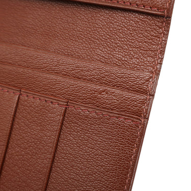 エルメス HERMES ベアンクラシック ブラウン系 アリゲーター 長財布 ゴールド金具 茶 クロコ 二つ折り財布