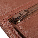 エルメス HERMES ベアンクラシック ブラウン系 アリゲーター 長財布 ゴールド金具 茶 クロコ 二つ折り財布