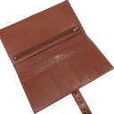 エルメス HERMES ベアンクラシック ブラウン系 アリゲーター 長財布 ゴールド金具 茶 クロコ 二つ折り財布