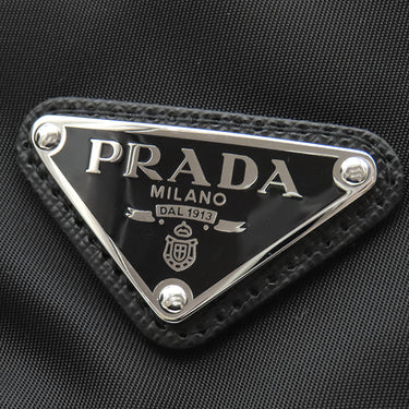 プラダ PRADA Re-Nylon バケットハット 2HC137 NERO×アクア ナイロン 14038 ハット 黒 三角ロゴプレート 帽子
