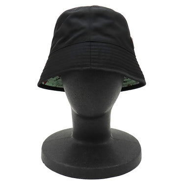 プラダ PRADA Re-Nylon バケットハット 2HC137 NERO×アクア ナイロン 14038 ハット 黒 三角ロゴプレート 帽子