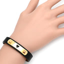 エルメス HERMES アスドゥクール ハート ブラック スイフト メタル T2 ブレスレット ピンクゴールド金具 レザーブレス ピンクゴールド ローズゴールド