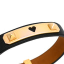 エルメス HERMES アスドゥクール ハート ブラック スイフト メタル T2 ブレスレット ピンクゴールド金具 レザーブレス ピンクゴールド ローズゴールド
