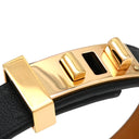 エルメス HERMES アスドゥクール ハート ブラック スイフト メタル T2 ブレスレット ピンクゴールド金具 レザーブレス ピンクゴールド ローズゴールド