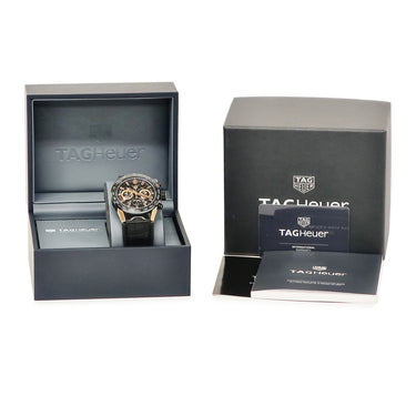 腕時計 タグホイヤー TAG Heuer カレラ ホイヤー02 クロノグラフ CBG2A50.FC6450 自動巻き メンズ K18RG×SS デイト スモセコ スケルトン