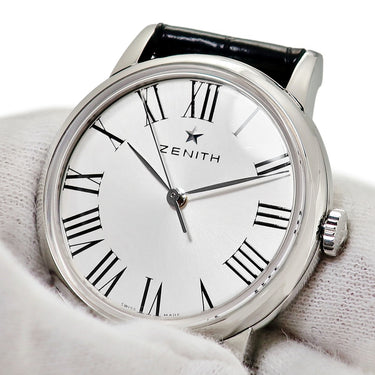 腕時計 ゼニス ZENITH エリート レディ クラシック 33mm 03.2330.679/11.C714 自動巻き レディース シルバー ローマン シンプル