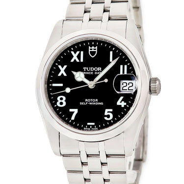 腕時計 チュードル TUDOR プリンスデイト ユニークダイアル 74000 H番 自動巻き メンズ H番 ブラック チューダー