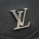 ルイヴィトン LOUIS VUITTON ポルトフォイユ ロックミニ M63921 ブラック カーフ 三つ折り財布 シルバー金具 黒 コンパクトウォレット