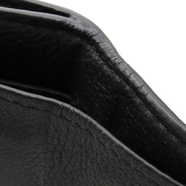 ルイヴィトン LOUIS VUITTON ポルトフォイユ ロックミニ M63921 ブラック カーフ 三つ折り財布 シルバー金具 黒 コンパクトウォレット