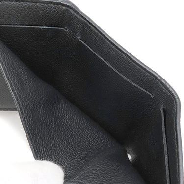 ルイヴィトン LOUIS VUITTON ポルトフォイユ ロックミニ M63921 ブラック カーフ 三つ折り財布 シルバー金具 黒 コンパクトウォレット