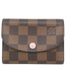 ルイヴィトン LOUIS VUITTON ポルトモネ ロザリ N64423 ローズバレリーヌ ダミエキャンバス コインケース ゴールド金具 カードケース 茶 ピンク
