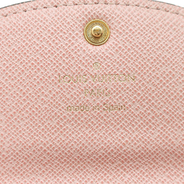 ルイヴィトン LOUIS VUITTON ポルトモネ ロザリ N64423 ローズバレリーヌ ダミエキャンバス コインケース ゴールド金具 カードケース 茶 ピンク
