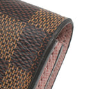ルイヴィトン LOUIS VUITTON ポルトモネ ロザリ N64423 ローズバレリーヌ ダミエキャンバス コインケース ゴールド金具 カードケース 茶 ピンク