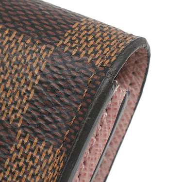 ルイヴィトン LOUIS VUITTON ポルトモネ ロザリ N64423 ローズバレリーヌ ダミエキャンバス コインケース ゴールド金具 カードケース 茶 ピンク