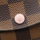 ルイヴィトン LOUIS VUITTON ポルトモネ ロザリ N64423 ローズバレリーヌ ダミエキャンバス コインケース ゴールド金具 カードケース 茶 ピンク