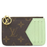 ルイヴィトン LOUIS VUITTON ポルトカルト ロミー M82939 モノグラム×グリーン モノグラムキャンバス カードケース ゴールド金具 茶 緑 フラグメントケース