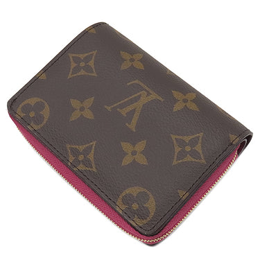 ルイヴィトン LOUIS VUITTON ポルトフォイユ ルー M82377 フューシャ モノグラムキャンバス 二つ折り財布 ゴールド金具 ミニ財布 ピンク