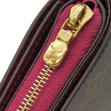 ルイヴィトン LOUIS VUITTON ポルトフォイユ ルー M82377 フューシャ モノグラムキャンバス 二つ折り財布 ゴールド金具 ミニ財布 ピンク