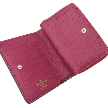 ルイヴィトン LOUIS VUITTON ポルトフォイユ ルー M82377 フューシャ モノグラムキャンバス 二つ折り財布 ゴールド金具 ミニ財布 ピンク