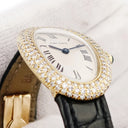 腕時計 カルティエ Cartier ベニュワール SM GGC98000 クオーツ レディース K18YG無垢 ダイヤ オーバル ヴィンテージ 青針