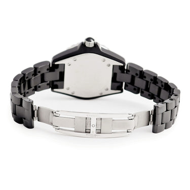 腕時計 シャネル CHANEL J12 H1634 クオーツ レディース ダイヤ 純正ルビー ブラックセラミック 黒 逆回転防止ベゼル デイト