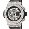 腕時計 ウブロ HUBLOT ビッグバン ウニコ チタニウム パヴェ 411.NX.1170.RX.1704 自動巻き メンズ 純正ダイヤ スケルトン