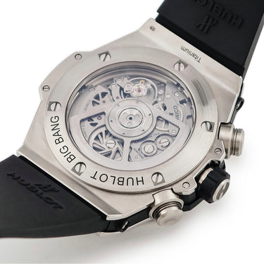 腕時計 ウブロ HUBLOT ビッグバン ウニコ チタニウム パヴェ 411.NX.1170.RX.1704 自動巻き メンズ 純正ダイヤ スケルトン