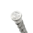 フレッド FRED フォース10 ラージモデル リヴィエラブルー×ホワイトゴールド K18WG ダイヤモンド サファイア(ダークブルー/ブルー/ライトブルー) トパーズ アクアマリン ステンレスケーブル ブレスレット ダイヤ サファイア トパーズ アクアマリン Au750 18K 18金 ステンレスケーブル