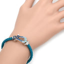 フレッド FRED フォース10 ラージモデル リヴィエラブルー×ホワイトゴールド K18WG ダイヤモンド サファイア(ダークブルー/ブルー/ライトブルー) トパーズ アクアマリン ステンレスケーブル ブレスレット ダイヤ サファイア トパーズ アクアマリン Au750 18K 18金 ステンレスケーブル