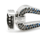 フレッド FRED フォース10 ラージモデル リヴィエラブルー×ホワイトゴールド K18WG ダイヤモンド サファイア(ダークブルー/ブルー/ライトブルー) トパーズ アクアマリン ステンレスケーブル ブレスレット ダイヤ サファイア トパーズ アクアマリン Au750 18K 18金 ステンレスケーブル