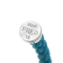 フレッド FRED フォース10 ラージモデル リヴィエラブルー×ホワイトゴールド K18WG ダイヤモンド サファイア(ダークブルー/ブルー/ライトブルー) トパーズ アクアマリン ステンレスケーブル ブレスレット ダイヤ サファイア トパーズ アクアマリン Au750 18K 18金 ステンレスケーブル